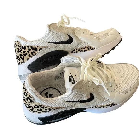 NWOT Nike Air Max Cream and Black Leopard Sneakers - Picture 4 of 10